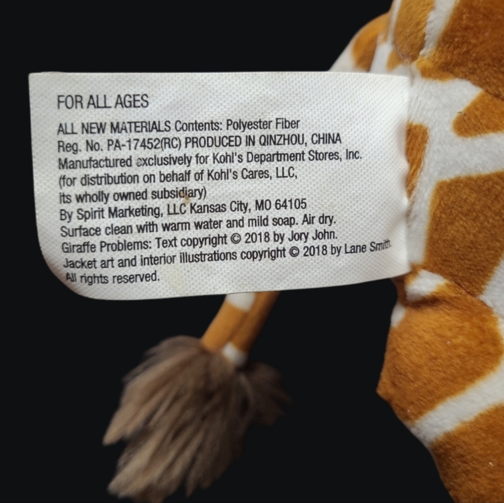 2018 KOHL'S CARES GIRAFFE PROBLEMS PLUSH - Picture 10 of 10